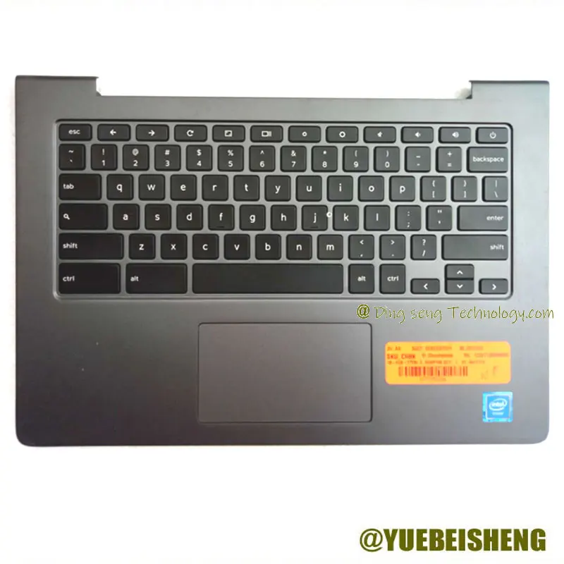 YUEBEISHENG 95% Новост/Org За Dell Chromebook 13 7310 P66G Акцент за ръцете, горната част на кутията американска клавиатура, Тъчпад 03FDT7