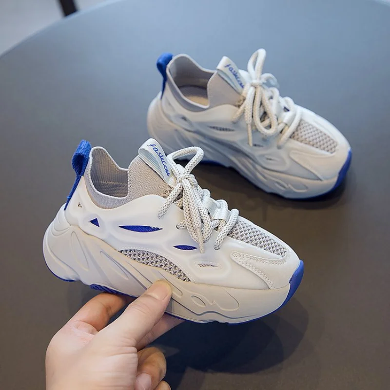 Детска летяща тканая спортни обувки, Нова Лятна обувки за момичета 2023 г., Детска окото обувки среден и голям размер, Ежедневни обувки за момчета