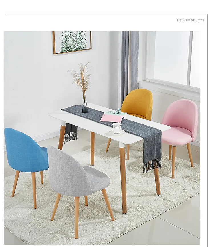 Меко тканевое стол за момичета, интернет-знаменитост, козметично стол за обличане, Модерна минималистичная облегалка, скандинавските трапезни столове