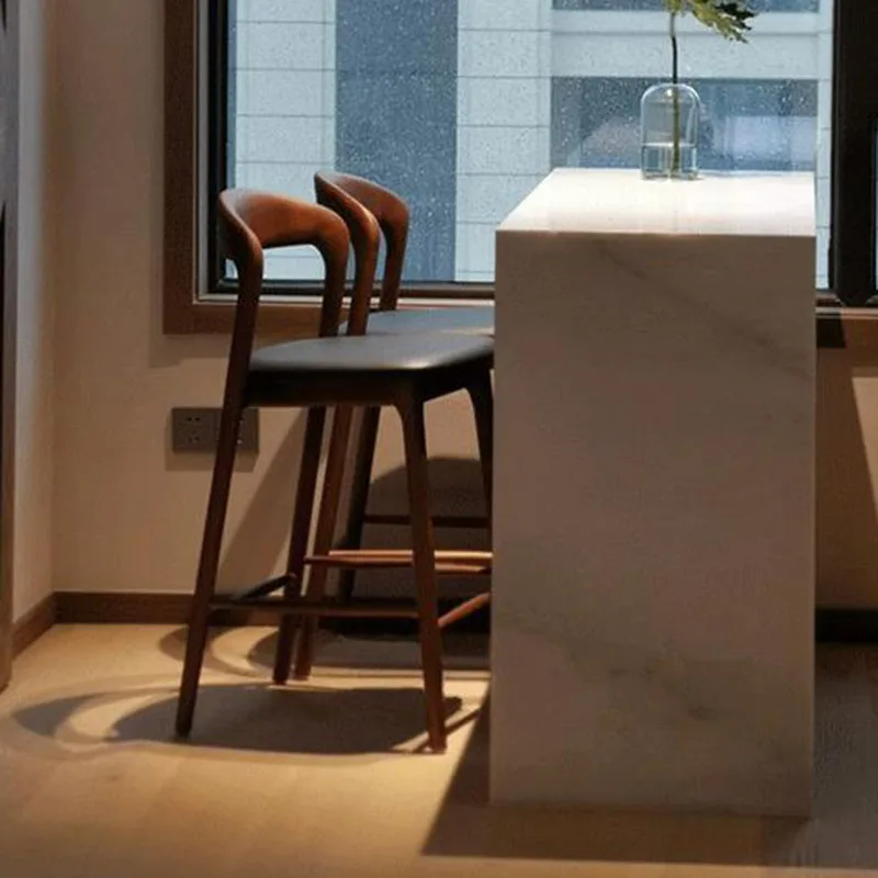 Бар столове, дизайнерски стол с акцент, Реплика на Мобилен Луксозен стол в скандинавски стил, Дизайнерски Дървен под, с Висока Мебели за дома Sillas De Comedor