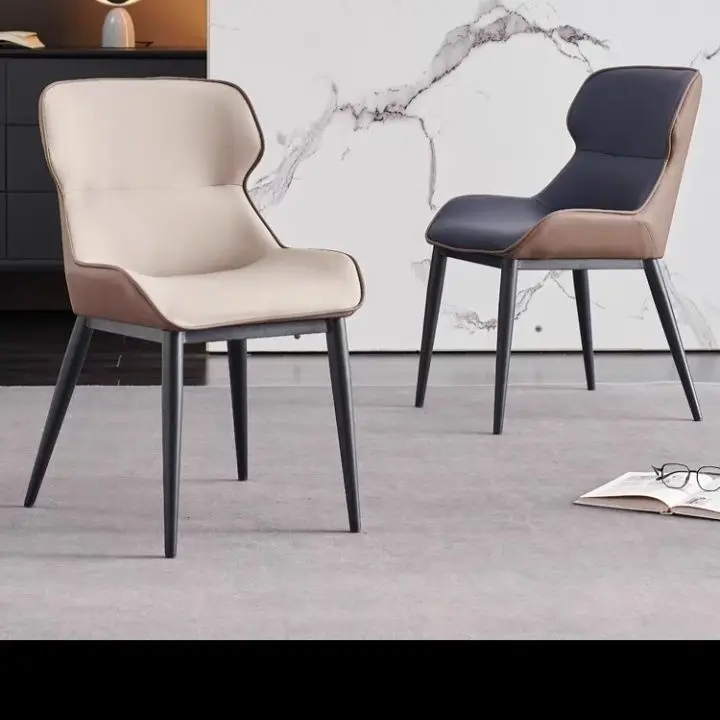 Модерни трапезни столове Кухненски мебели Скандинавски трапезария стол с облегалки от плат Западен луксозен стол за хранене, Мебели за грим