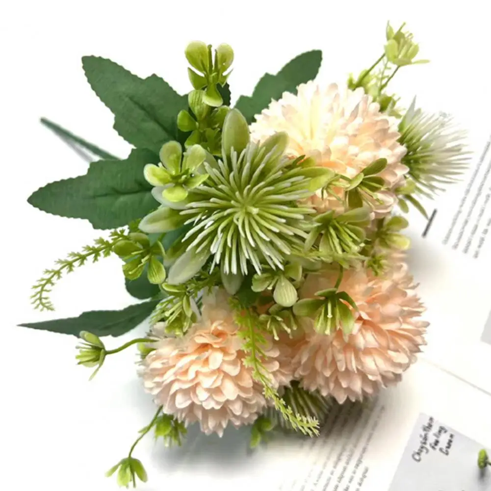 Съвременната Устойчива имитация на Топка хризантеми със 7 глави САМ Office Home Decor Изкуствен луковичный Цвете