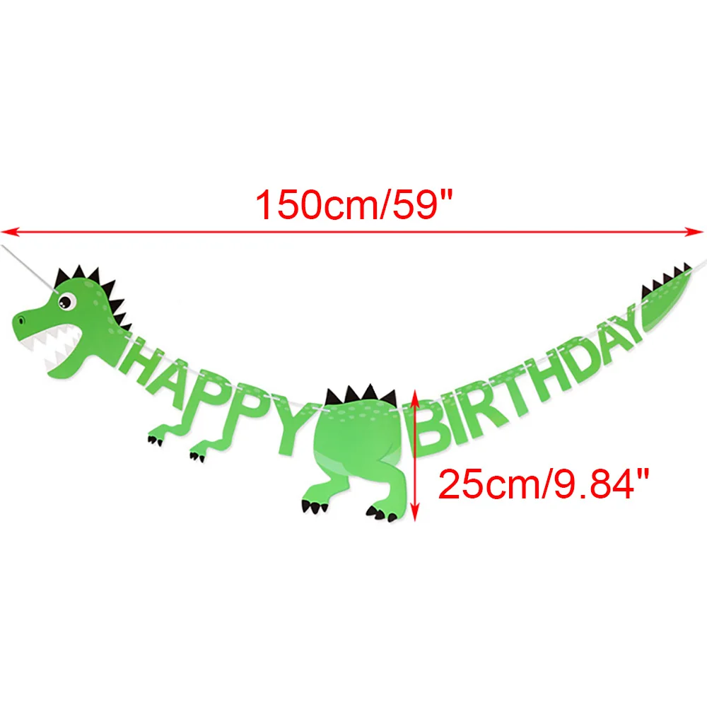 Банер честит Рожден Ден, Парти с Динозаври, Банер С Венец, Украса за парти в чест на Първия Рожден Ден на Момче, Аксесоари за партита в Джунглата