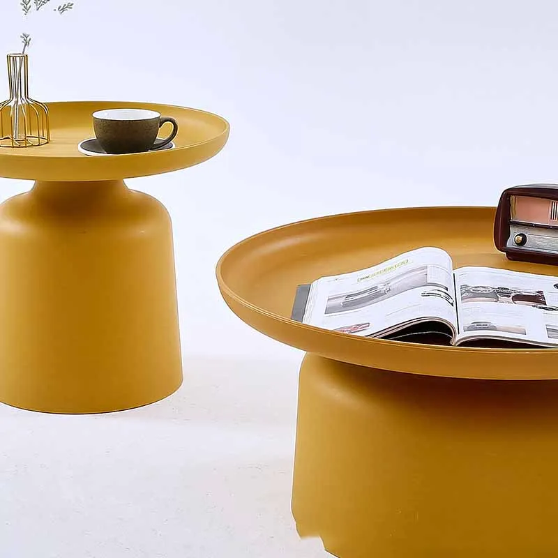 Пластмасов Ъглов маса в скандинавски стил с кръгла торцом, диван, Мебели за Тераса, малка странична масичка, Модерни мебели в скандинавски стил, Criado Mudo XY50ET