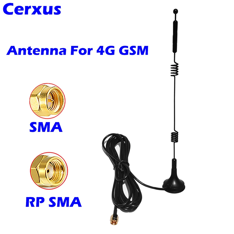 Cerxus 4G LTE 8dbi Антена OMNI Антена С Магнитна Основа на 3 Метра RG174 Кабелна Издънка За Ретранслатор Контролер за Отваряне на Врата GSM М2М RTU