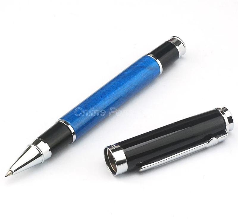 Професионална химикалка писалка Duke, Blue & Silver с метален валяк DRP008