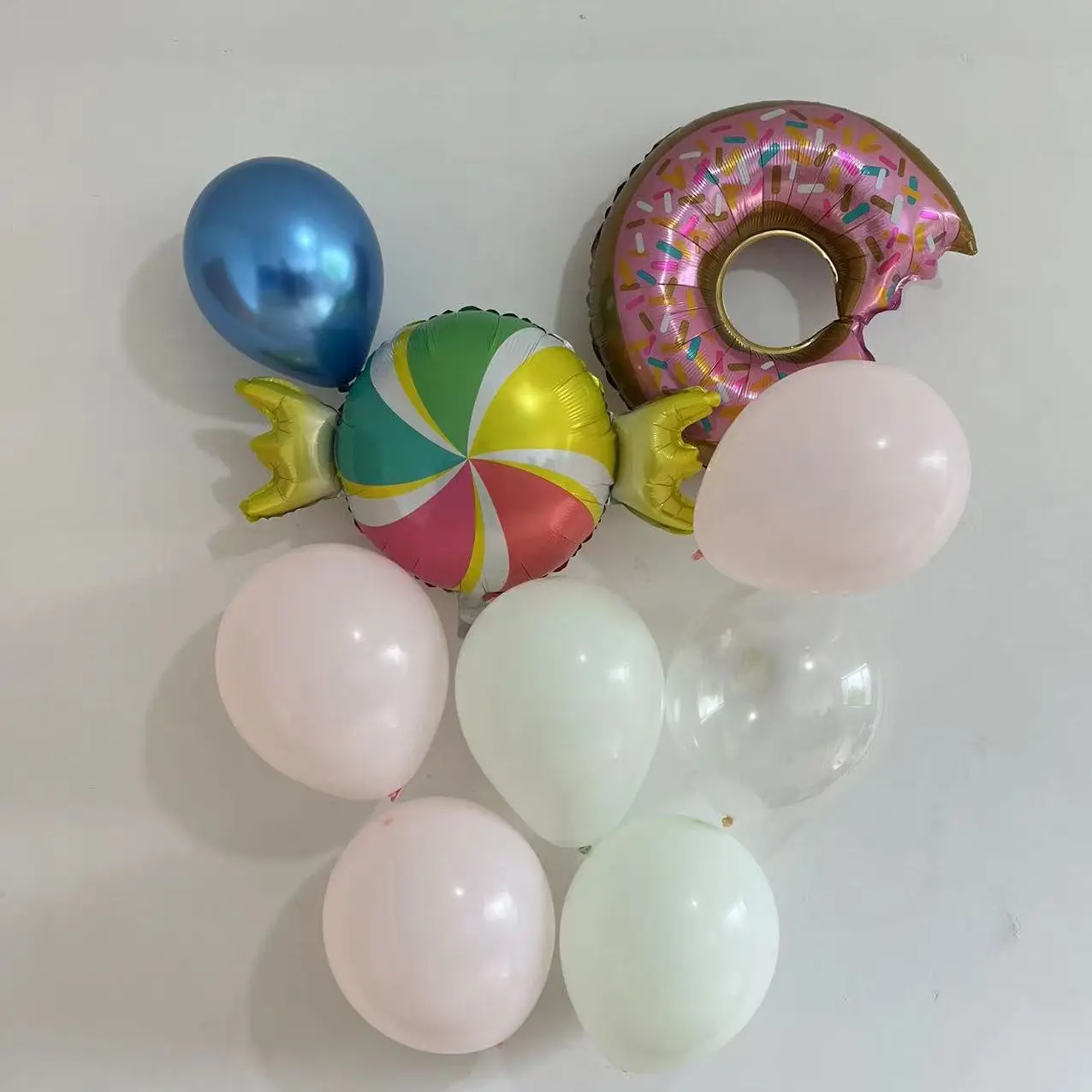Оформление на Пълнолунието на сто дни 2023 година, на Първия рожден ден на детето, декорация на партита за възрастни, Понички, сладкиши, Бонбони, Алуминиево фолио, балони