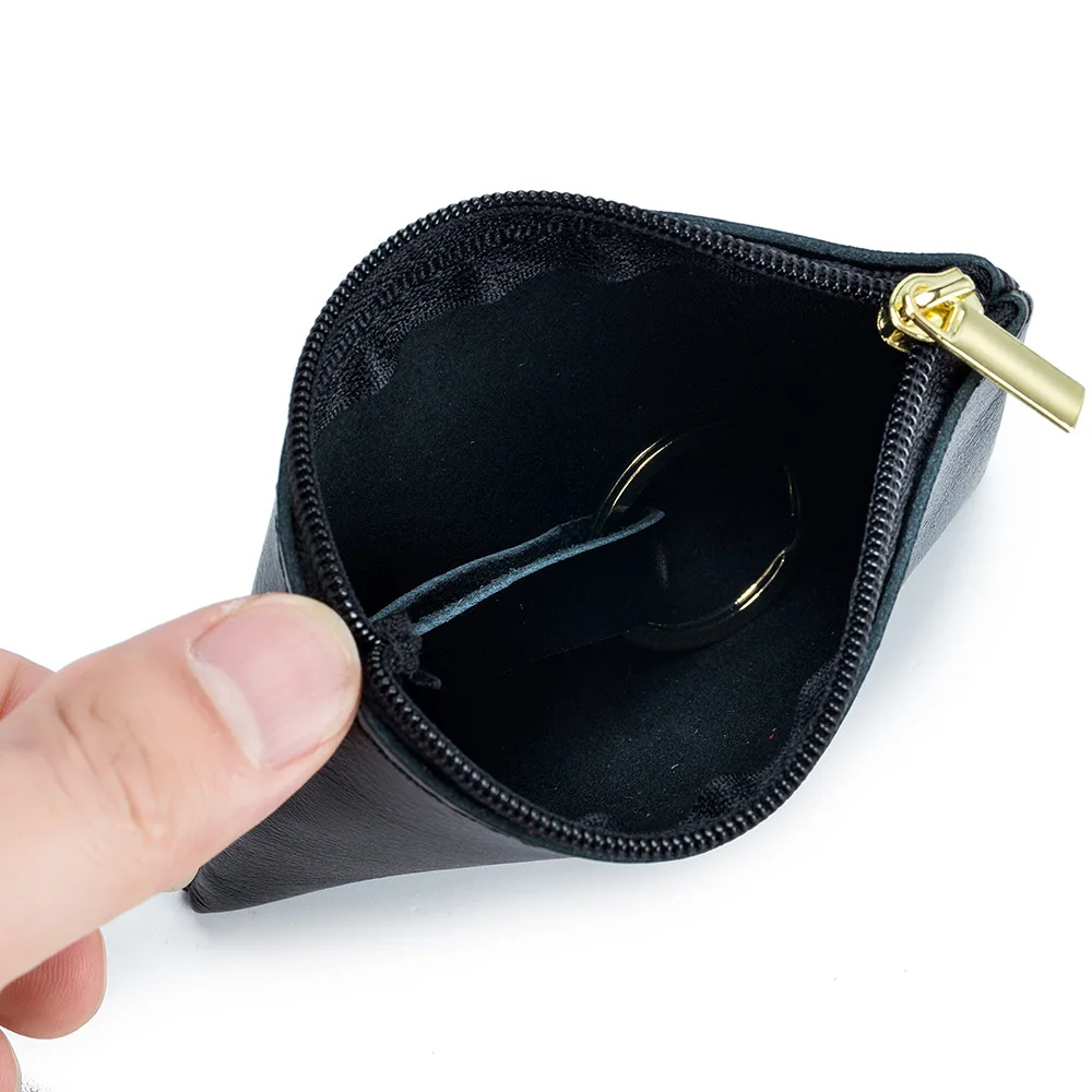 Нови Мъжки мини портмоне с джобове, Дамски портфейли от естествена кожа, малки монети в чантата си джоб, чанта за дреболии, калъф за ключове, портмоне за карти