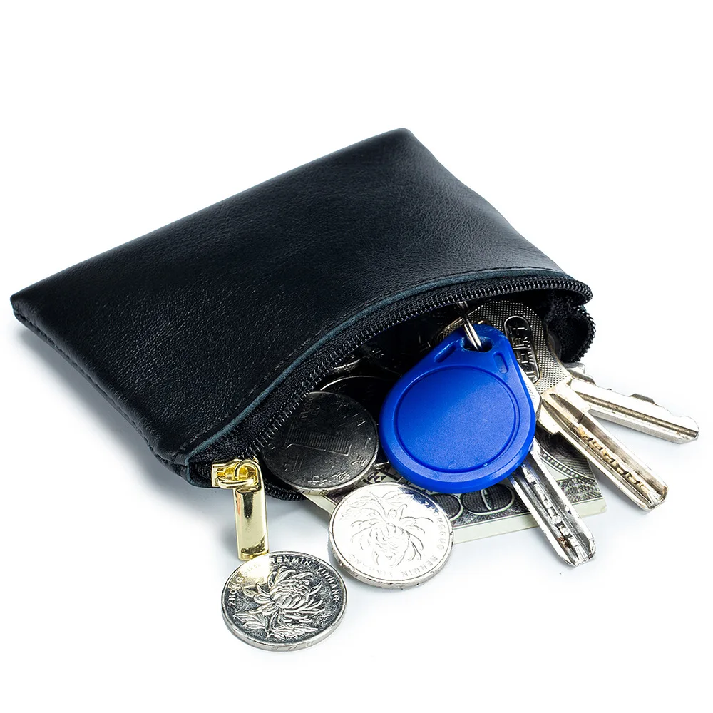 Нови Мъжки мини портмоне с джобове, Дамски портфейли от естествена кожа, малки монети в чантата си джоб, чанта за дреболии, калъф за ключове, портмоне за карти