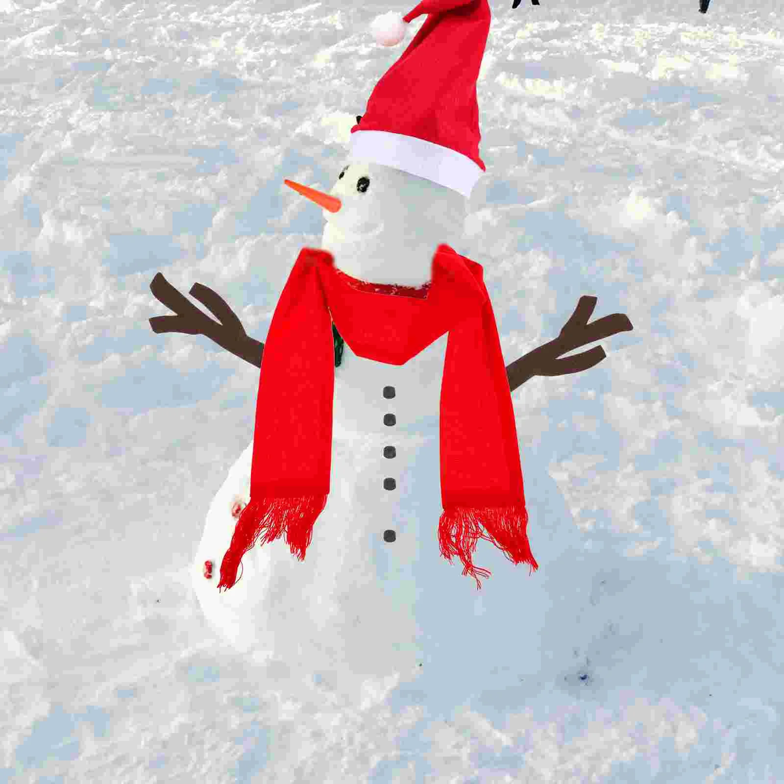 1 Комплект коледен реквизит, Снежен човек, подпори за преобличане със собствените си ръце, Коледен костюм за преобличане снежен човек